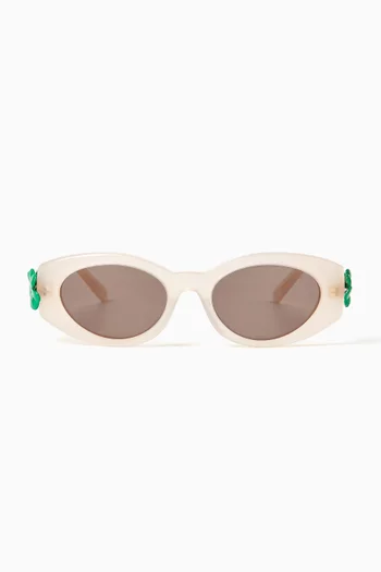Dior Clover B1I Oval Sunglasses in Acetate