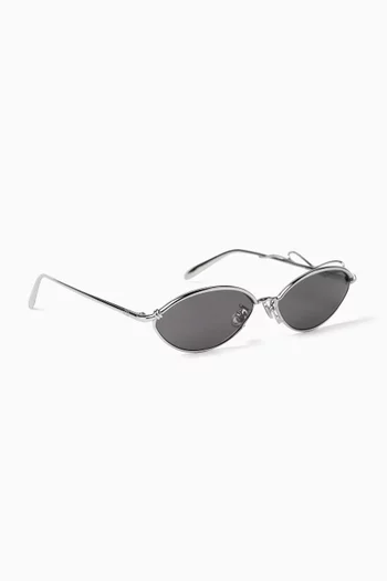 Bow R1U Oval Sunglasses in Metal