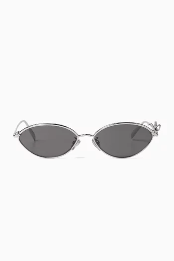 Bow R1U Oval Sunglasses in Metal