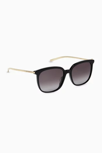 Bow Square Sunglasses in Acetate