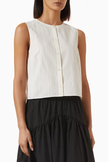 Buttoned Cropped Top