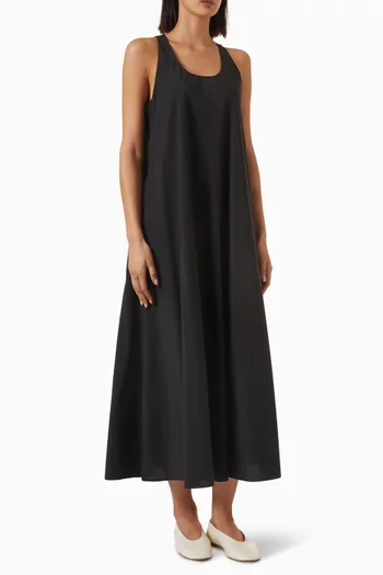 A-line Tent Maxi Dress in Cotton