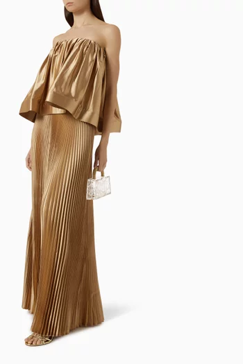 Breeana Gathered Strapless Top