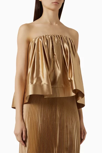 Breeana Gathered Strapless Top