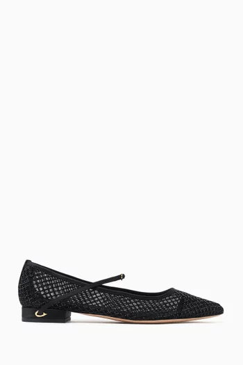 Lorenzo 20 Ballet Flats in Crystal-mesh