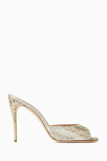 Guido 105 Mule Sandals in Python Elaphe