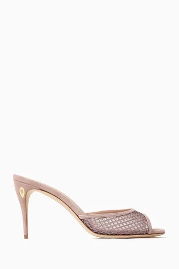 Guido 85 Mule Sandals in Suede & Mesh