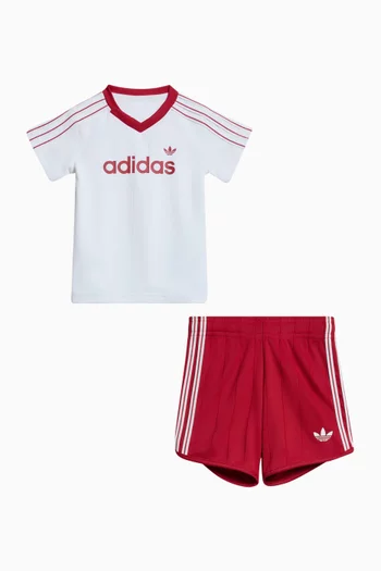 Pinstripe Sprinter Shorts & T-shirt Set
