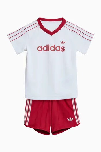 Pinstripe Sprinter Shorts & T-shirt Set