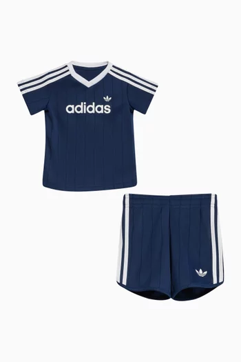 Pinstripe Sprinter Shorts & T-shirt Set