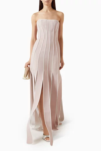 Sonorous Strapless Gown in Crepe