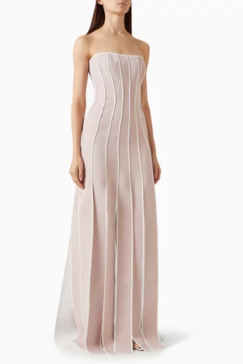 Sonorous Strapless Gown in Crepe
