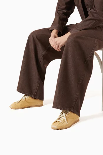 The Tennis Low-top Sneakers in Calfskin Suede