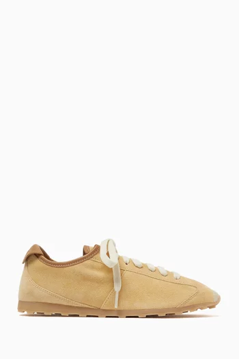 The Tennis Low-top Sneakers in Calfskin Suede