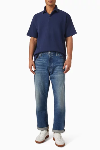 Textured Polo T-shirt in Piqué