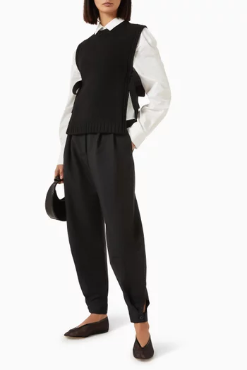 Uzel Drawstring Top in Wool