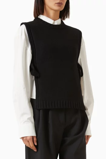 Uzel Drawstring Top in Wool