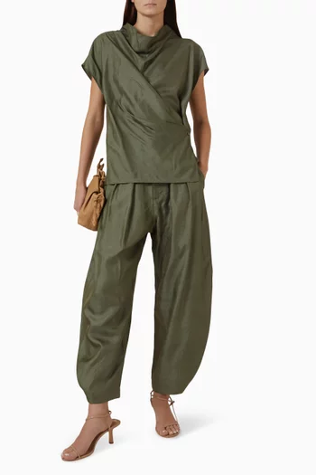 Vernon Pants in Textured Silk
