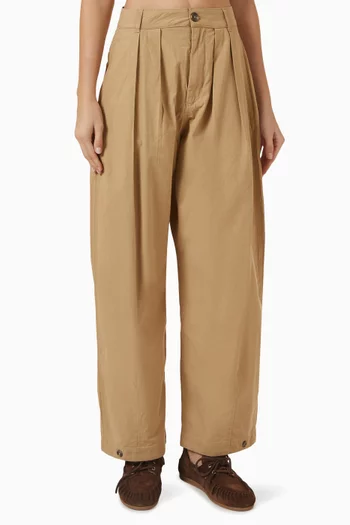 Lambert Pleated Pants in Cotton