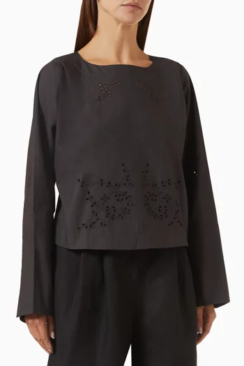 Hansel Broderie Anglaise Top in Cotton