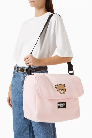 Teddy Bear Changing Bag & Mat in Cotton