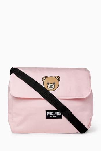 Teddy Bear Changing Bag & Mat in Cotton
