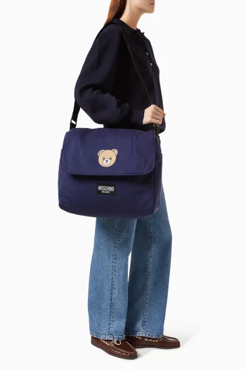 Teddy Bear Changing Bag & Mat in Cotton