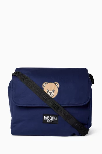 Teddy Bear Changing Bag & Mat in Cotton