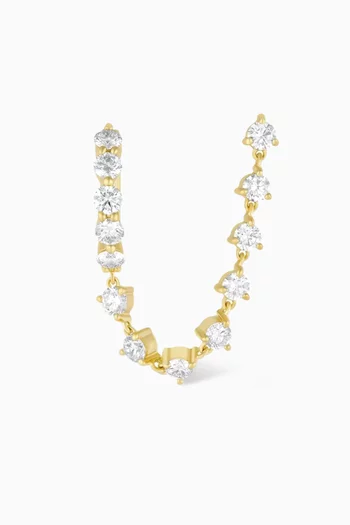 Jumbo Diamond Cherry Blossom Stud Earrings in 14kt Yellow Gold