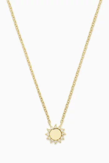 You Are My Sunshine Diamond Necklace in 14kt Gold