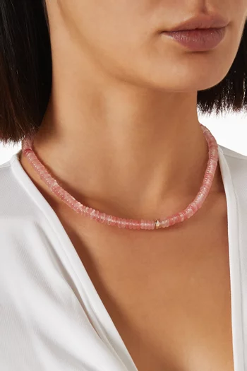 Rondelle Bead Necklace in 14kt Yellow Gold