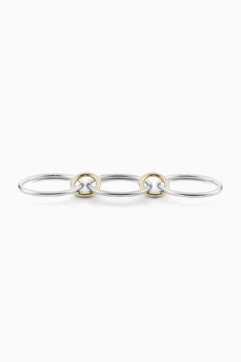 Solarium Ring in Sterling Silver & 18kt Gold