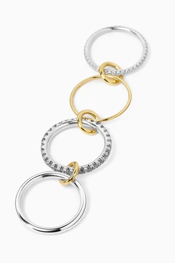 Arla SG Gris Ring in Sterling Silver & 18kt Gold