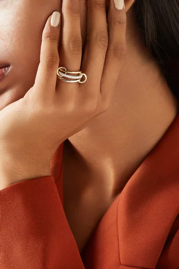 Tigris SG Ring in Sterling Silver & 18kt Gold