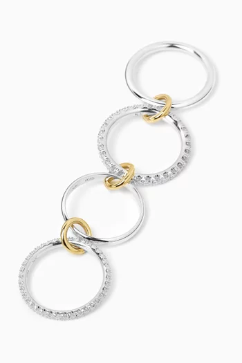 Halley SG Deux Ring in Sterling Silver & 18kt Gold