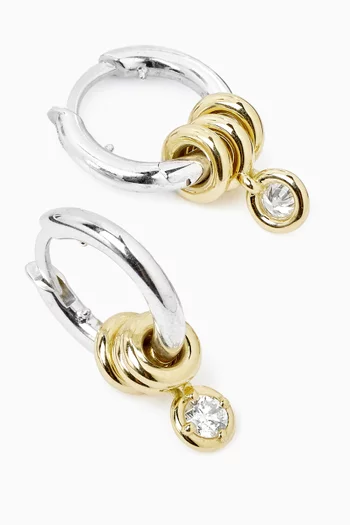 Zahra SG Earrings in Sterling Silver & 18kt Gold