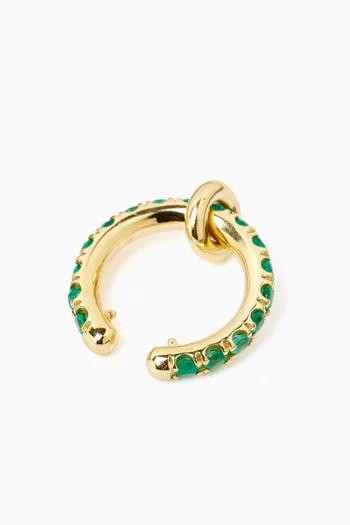 Elara YG Emerald Ear Cuff in 18kt Gold