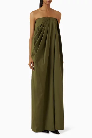 Tullia Strapless Maxi Dress in Parachute Cotton