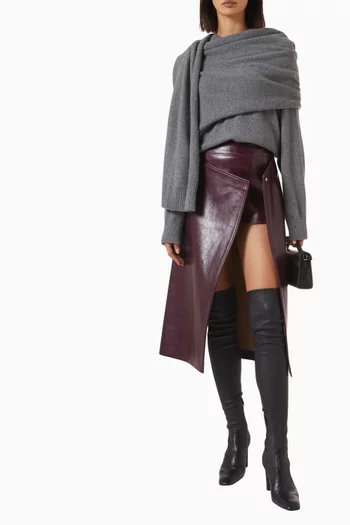 Ember Midi Skirt in Leather