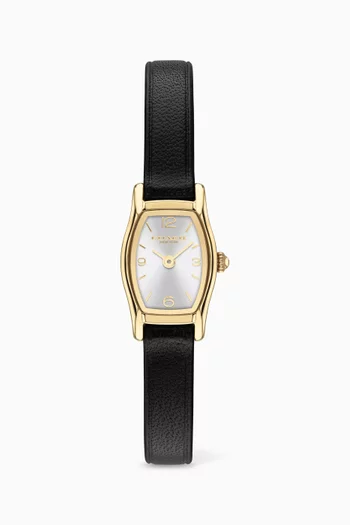 Greta Quartz Leather Watch, 15mm