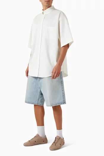 Stay Press Shorts in Vintage Denim