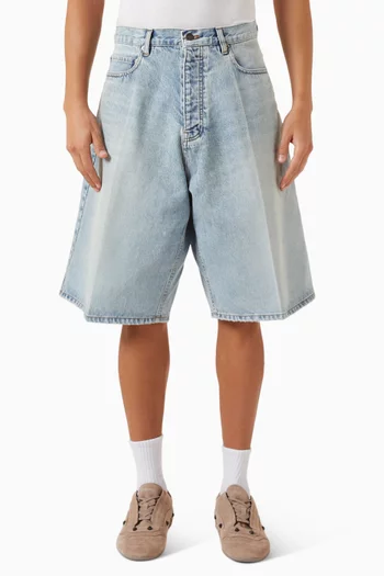 Stay Press Shorts in Vintage Denim