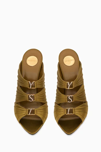 Emilie 110 Mules in Satin Crepe