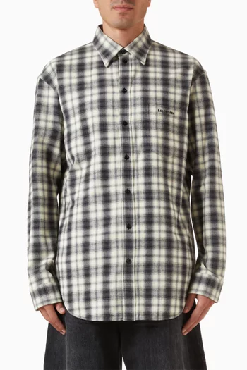 Regular-fit Shirt in Flannel Cotton