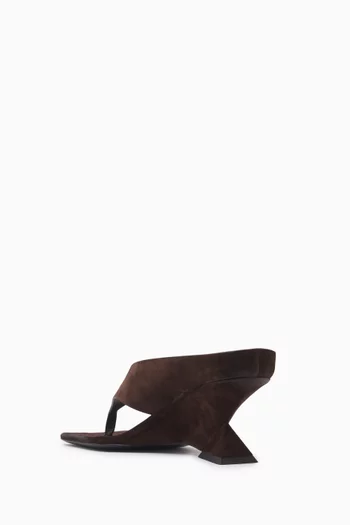 Cheope 65 Thong Sandals in Suede