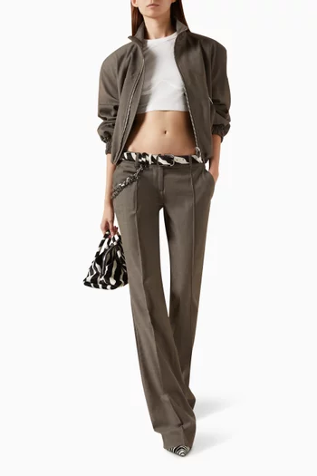 Bomber Jacket in Wool-blend