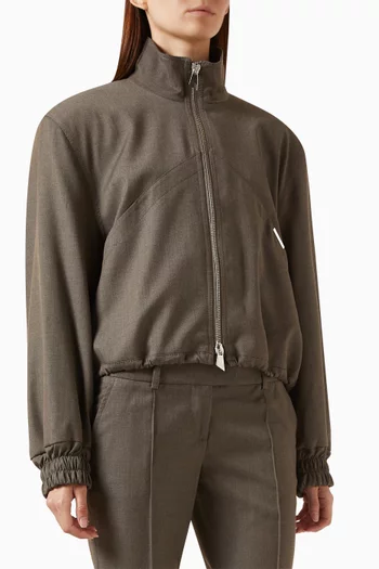 Bomber Jacket in Wool-blend