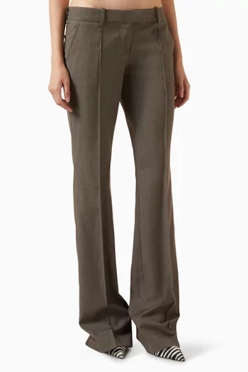Creased Pants in Wool-blend