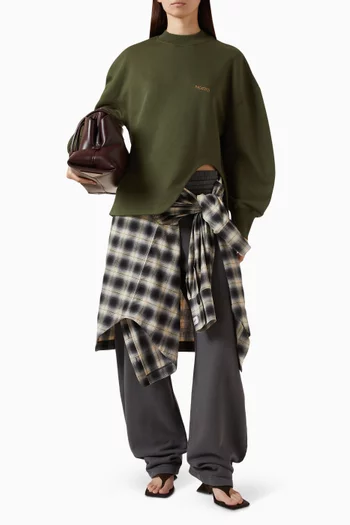 Scoop Cutout Sweatshirt in Cotton