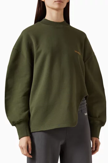 Scoop Cutout Sweatshirt in Cotton